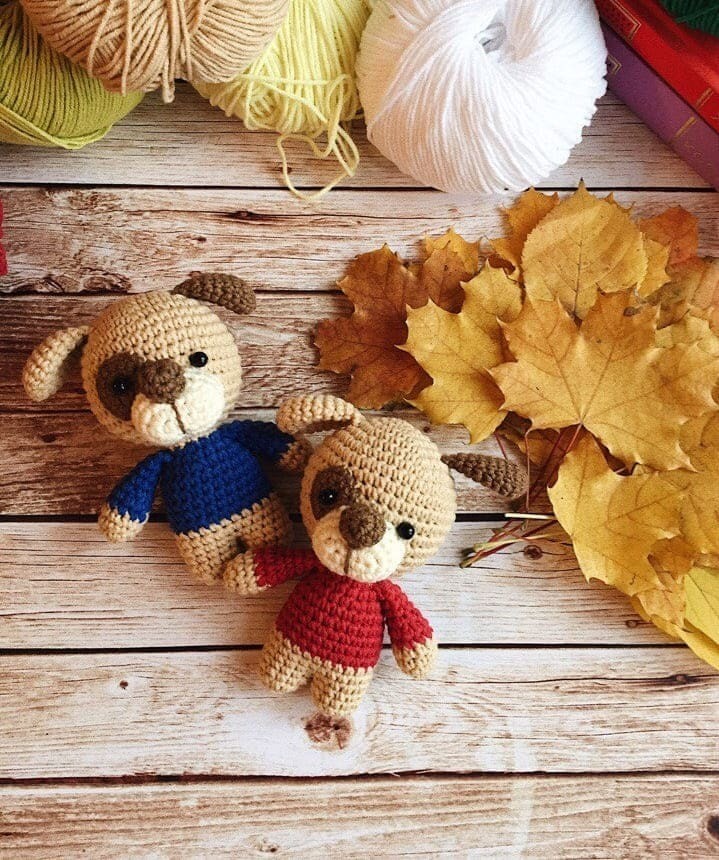 Baby Puppy Amigurumi Process Photo