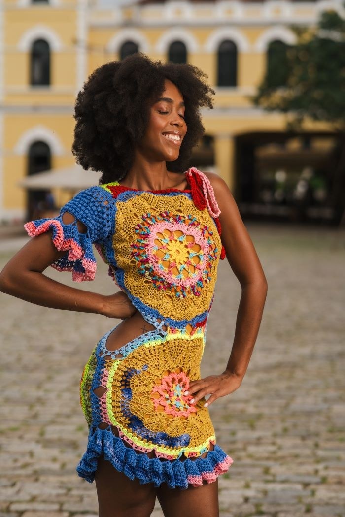 Frevo Carnival Mandala Summer Crochet Dress Pattern - Overlay Mosaic Crochet PDF Pattern